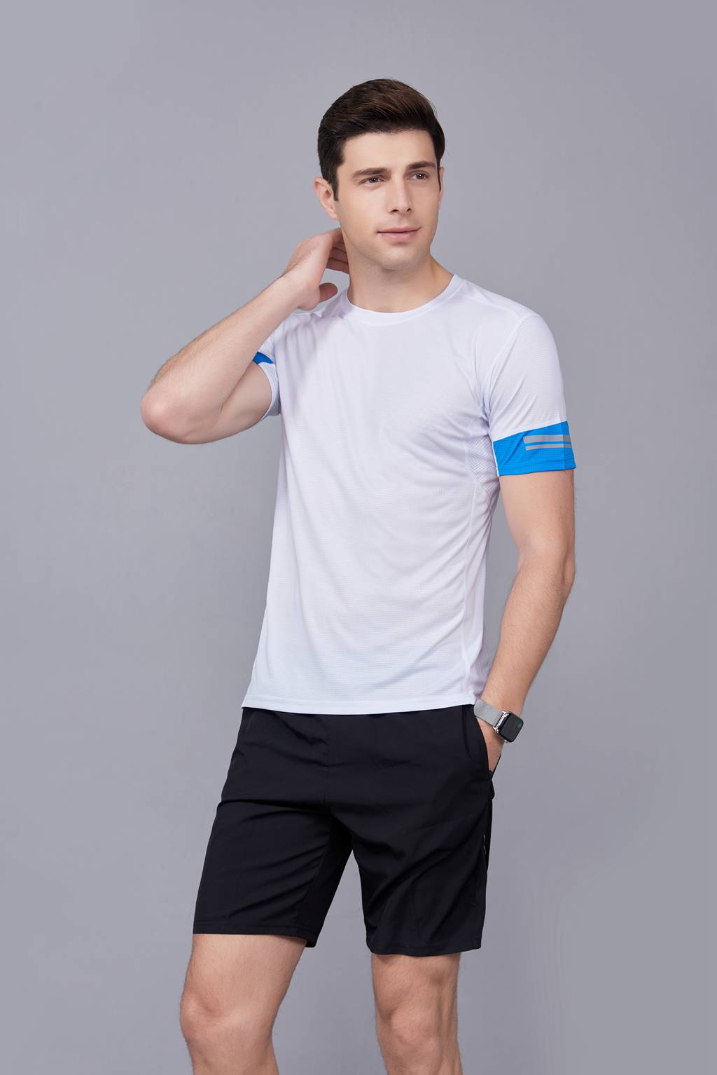 男裝新款情侶裝純色T恤 男上衣潮純棉圓領 短袖T恤白色